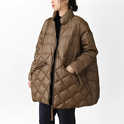 Emily - Warme Daunenjacke mit Reißverschlusstaschen für Damen