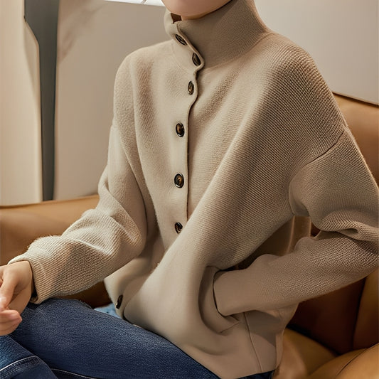 Evelynn - Stilvoller Strickpullover mit Stehkragen für Damen