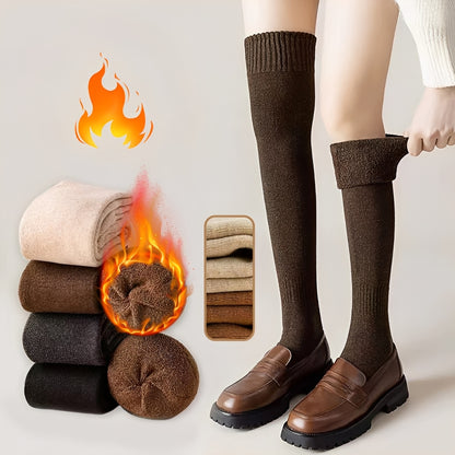 Shirlee - Stilvolle, warme, dicke Overknee-Socken