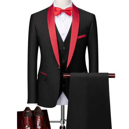George - Formeller 3-teiliger Slim-Fit-Anzug für Herren