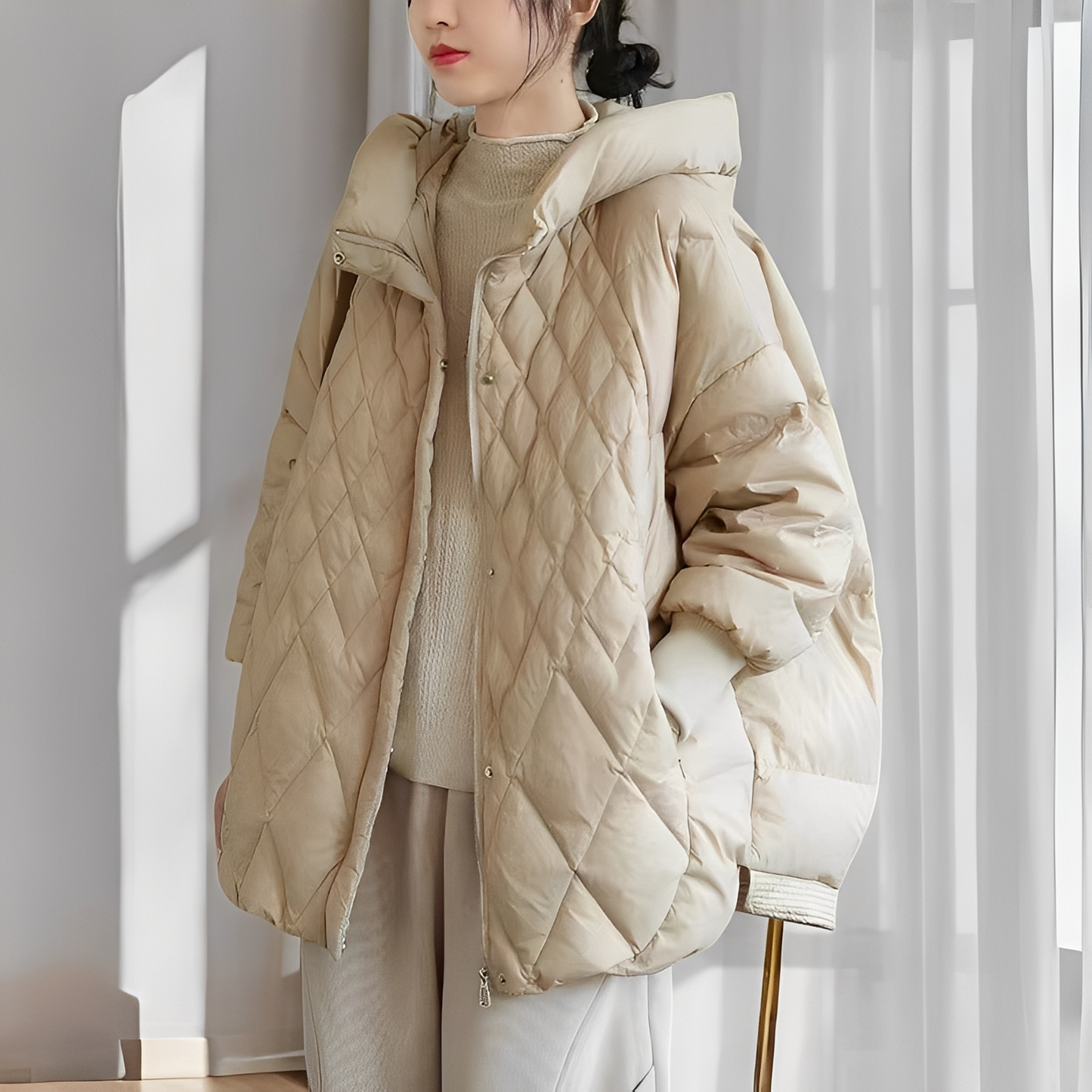 Abigail - Lässiger Winter-Daunenmantel mit Reißverschluss für Damen