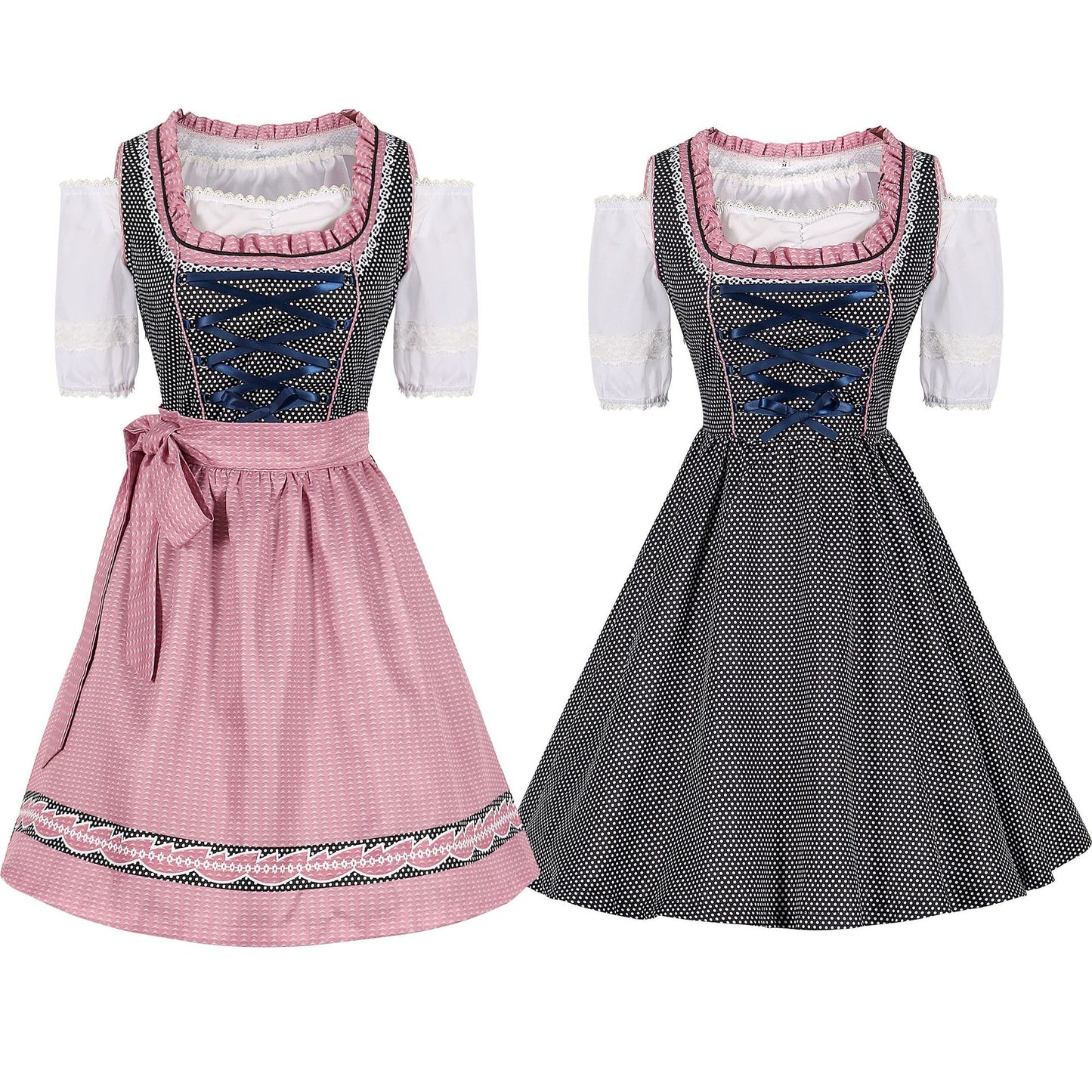 Velda - Klassisches Oktoberfestkleid mit Hosenträgern für Damen