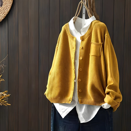Shanon - Klassische, locker geschnittene Strickjacke für Damen