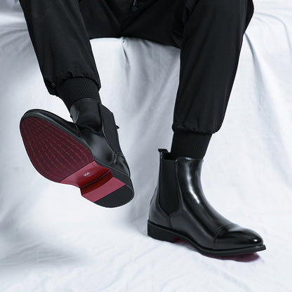 Kennith - Lässige, elegante Chelsea-Stiefel aus Leder für Herren