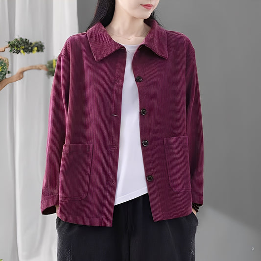 Chloe - Lässige Cordjacke mit Taschen für Damen