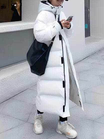 Hazel - Trendige lange Kapuzenjacke für Damen