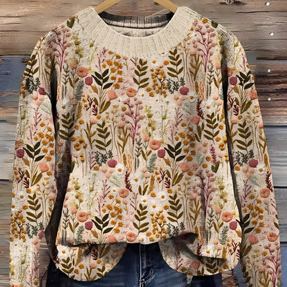 Eunice - Klassischer Wollpullover mit Aufdruck für Damen