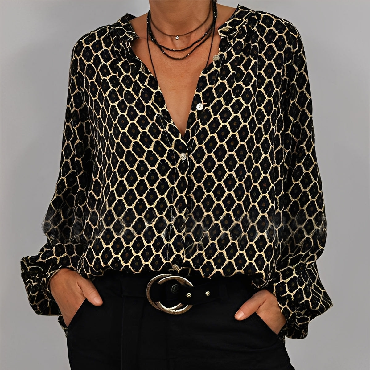 Angelle - Lässige, locker sitzende Bluse für Damen
