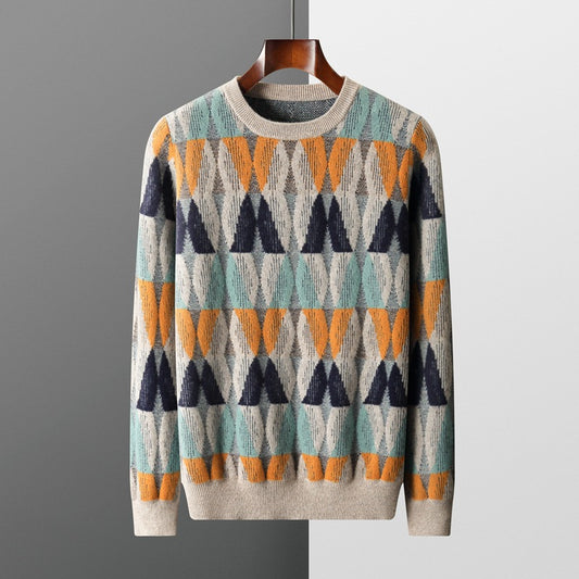 Hank - Stilvoller Pullover mit geometrischem Muster für Herren