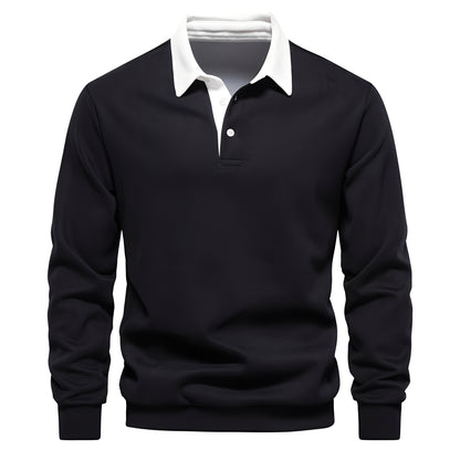 Shelton - Lässiges Langarm-Poloshirt für Herren