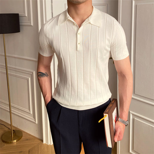 Tyrone - Lässiges Strick-Poloshirt für Herren