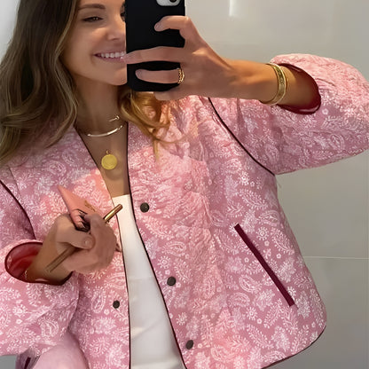 Katelyn - Lässige Patchwork-Steppjacke für Damen