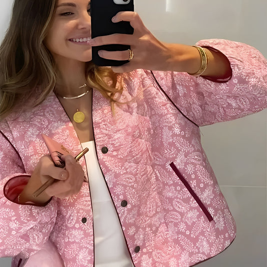 Katelyn - Lässige Patchwork-Steppjacke für Damen