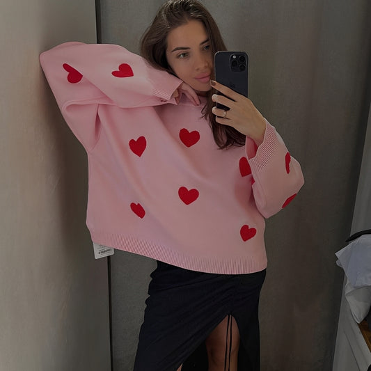 Marsha - Bequemer Pullover mit Print für Damen
