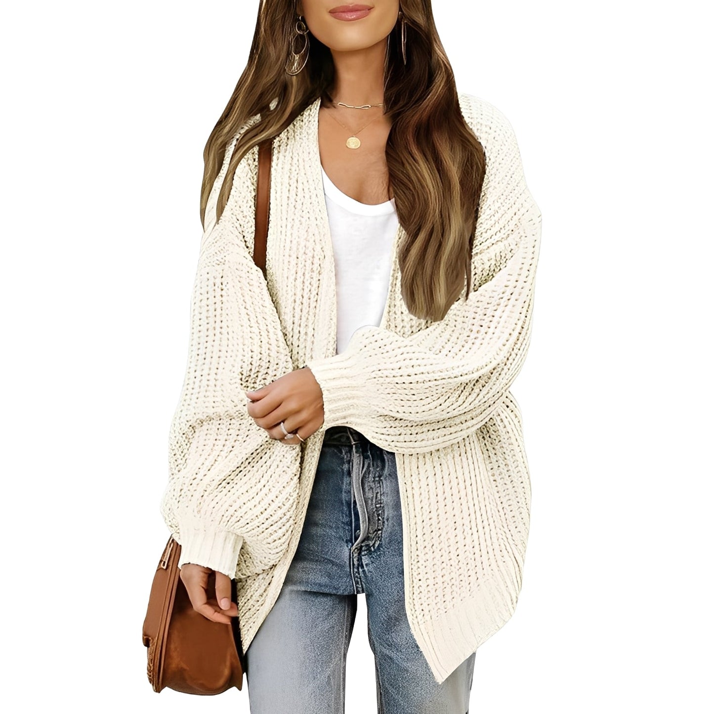 Nelly - Bequemer Damen-Cardigan mit offener Front