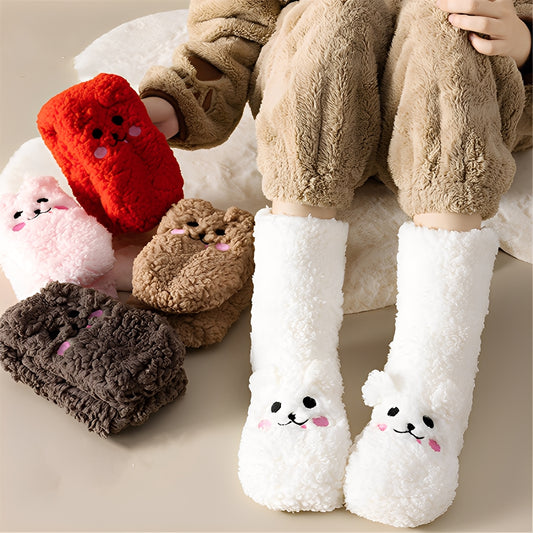 Judith - Stilvolle Winter-Samt-Bodysocken für Damen