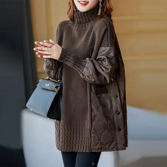 Noelle - Weich gestrickter Pullover mit hohem Kragen für Damen