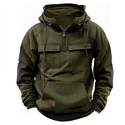 Malcom - Klassischer Hoodie mit mehreren Taschen für Herren