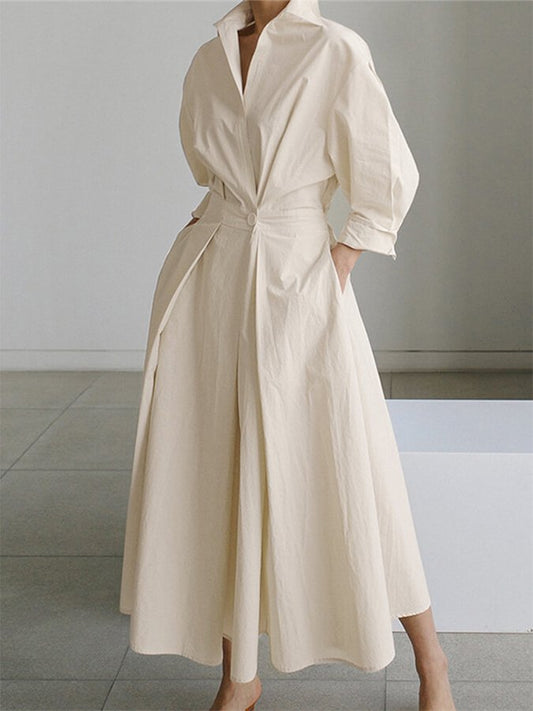 Izumi - Langes Damenkleid mit Taschen
