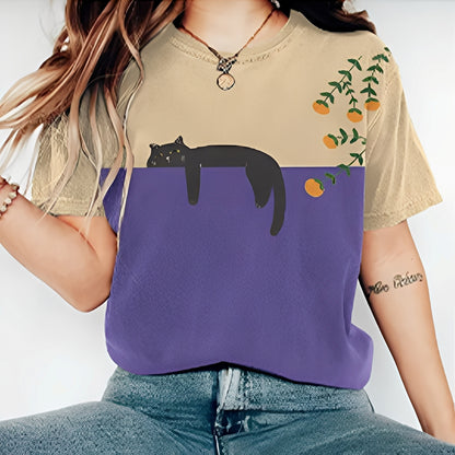 Alvina - Lässiges T-Shirt mit Motiv für Damen