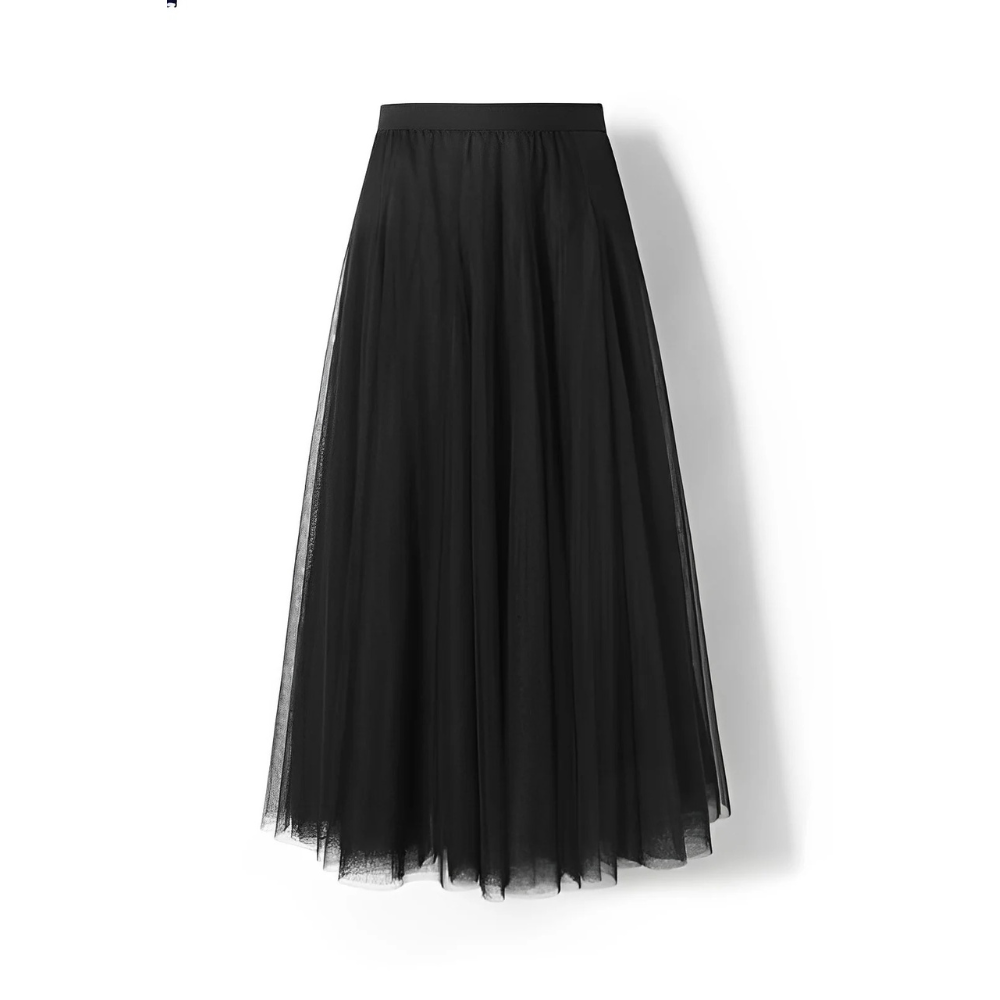 Kelly - Lässiger Midirock aus plissiertem Mesh für Damen