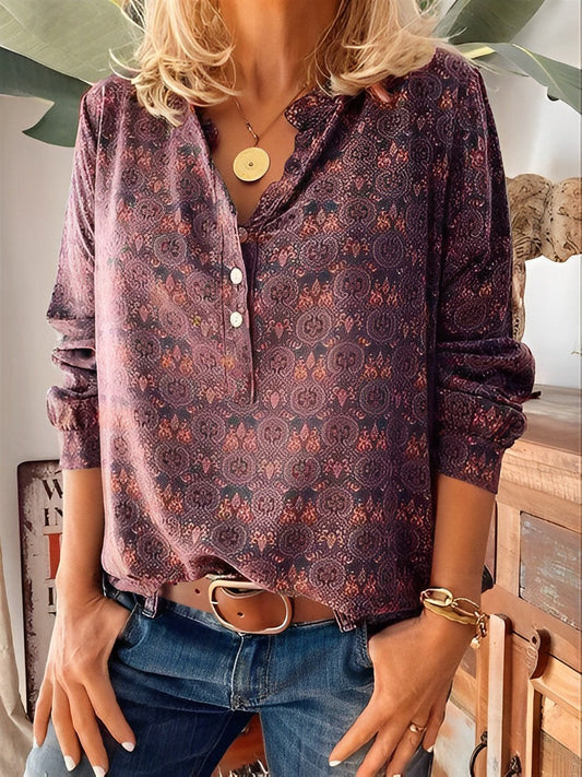Bellamy - Klassische bedruckte Bluse für Damen