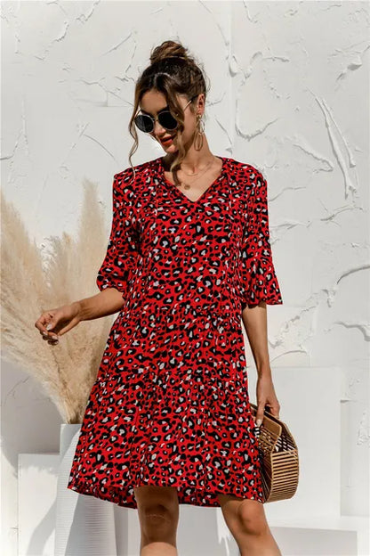 Fatima - Elegantes Sommerkleid mit Tiefer Taille
