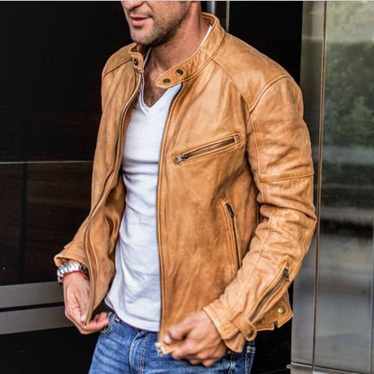 Steve - Stylische und wetterfeste Herren-Lederjacke