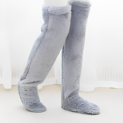 Camellia - Warme, überknielange Wintersocken für Damen