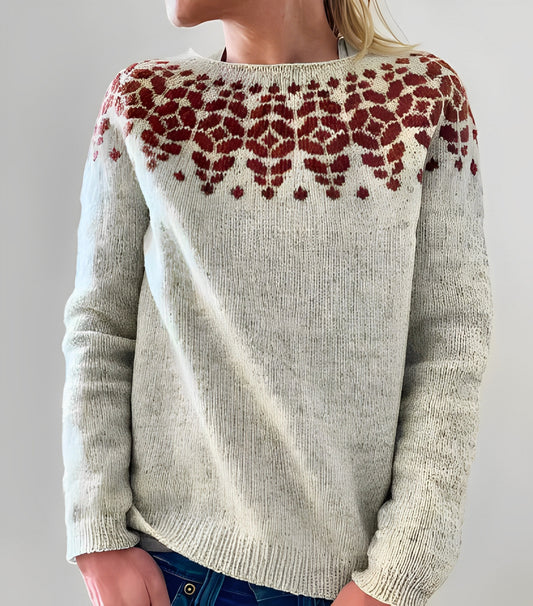 Christiana - Klassischer Pullover mit Aufdruck für Damen