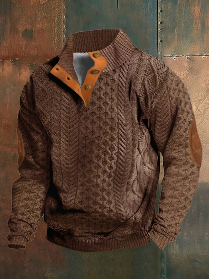 Hugh - Retro-Strickpullover mit Rollkragen aus Kaschmir für Herren