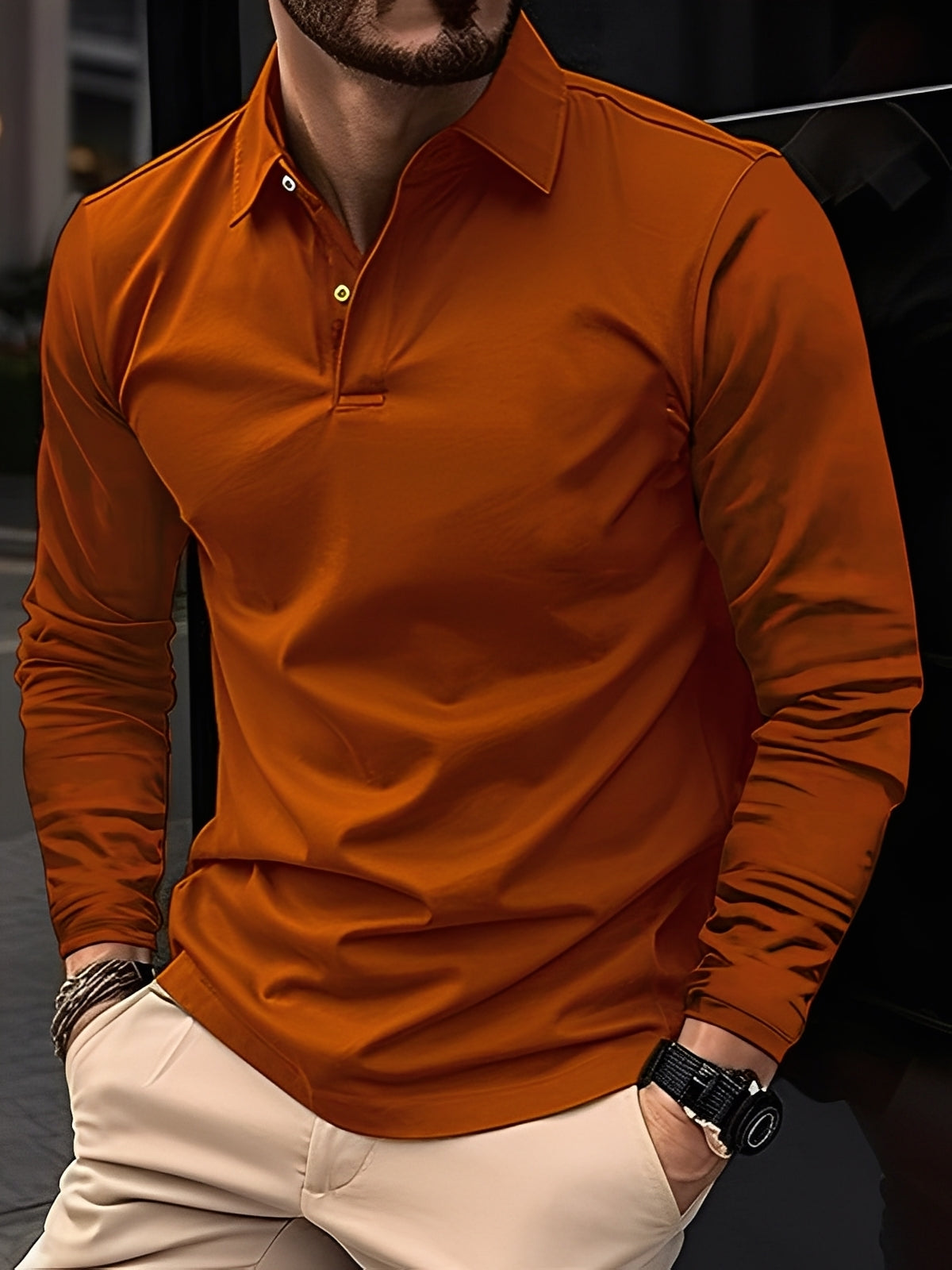 Burton - Klassisches Langarm-Poloshirt für Herren