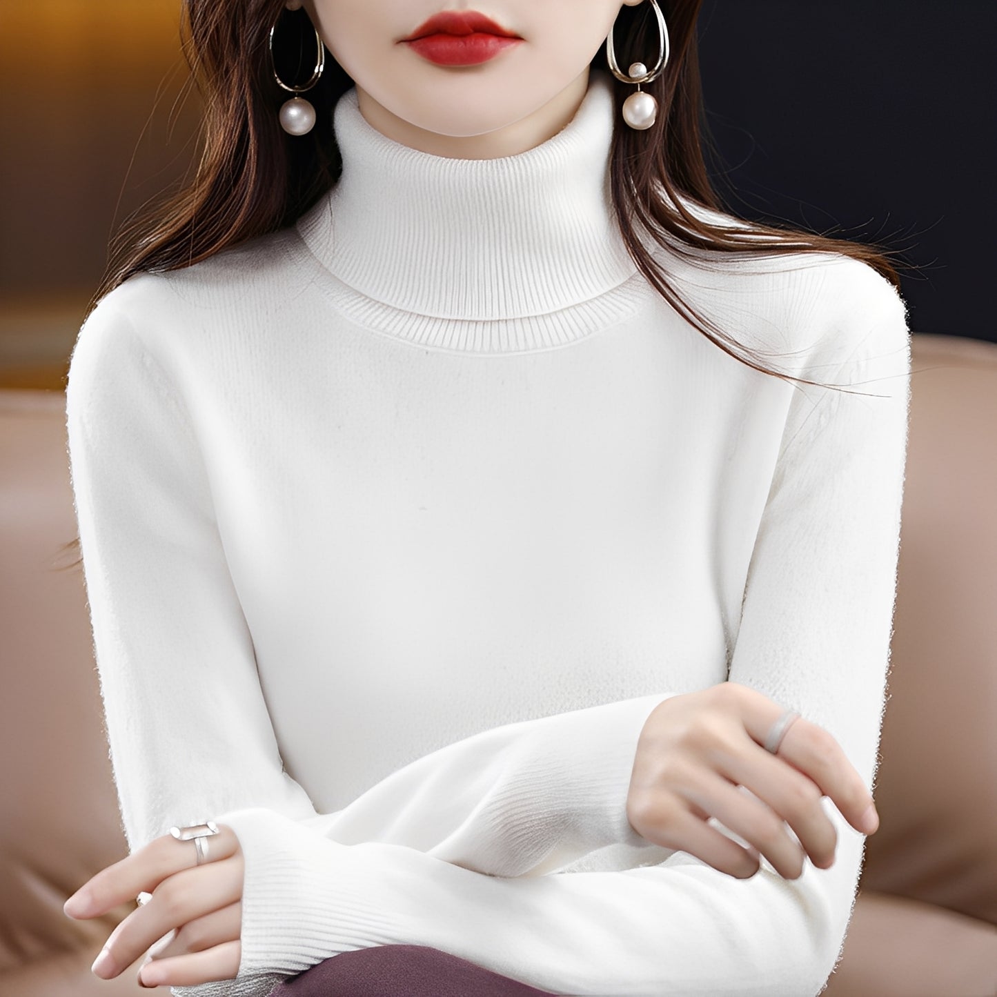 Jocelin - Schlanker Rollkragenpullover für Damen