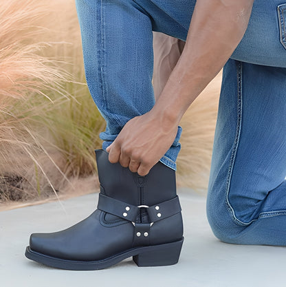 Elsdon - Klassische kurze Lederstiefel für Herren