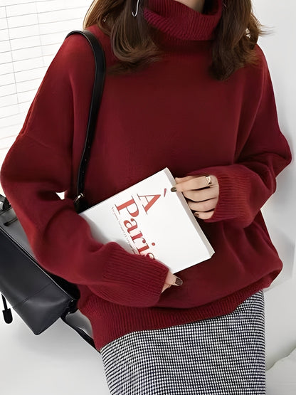 Yvette - Lockerer Kaschmir-Rollkragenpullover für Damen