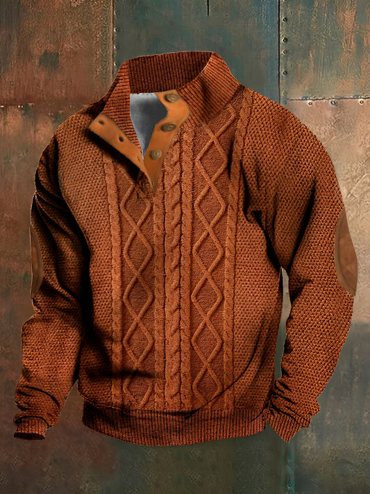 Hugh - Retro-Strickpullover mit Rollkragen aus Kaschmir für Herren