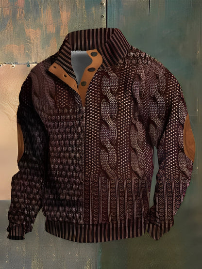 Hugh - Retro-Strickpullover mit Rollkragen aus Kaschmir für Herren
