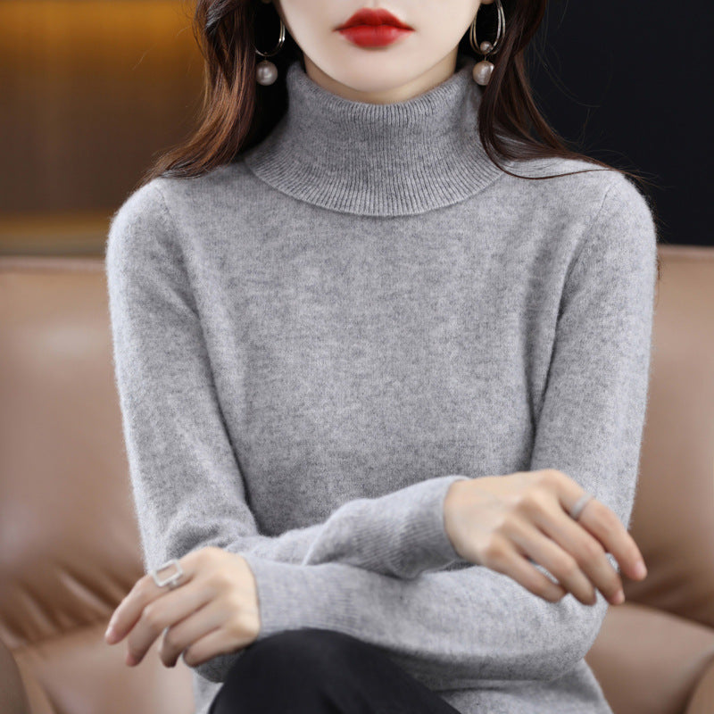 Veronica - Lässiger Rollkragenpullover mit Reverskragen für Damen