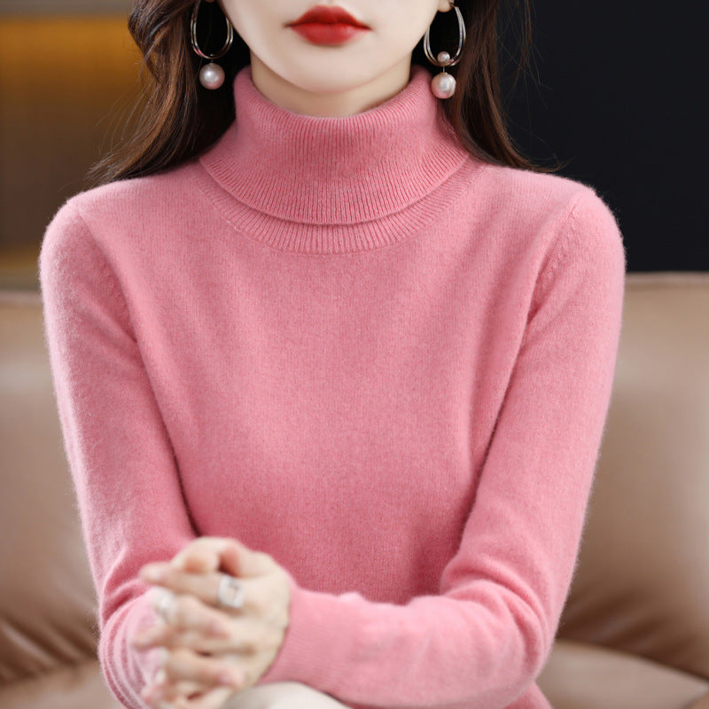Veronica - Lässiger Rollkragenpullover mit Reverskragen für Damen