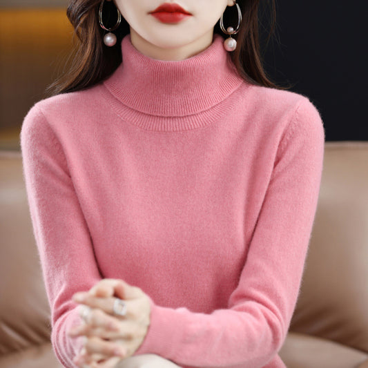 Veronica - Lässiger Rollkragenpullover mit Reverskragen für Damen