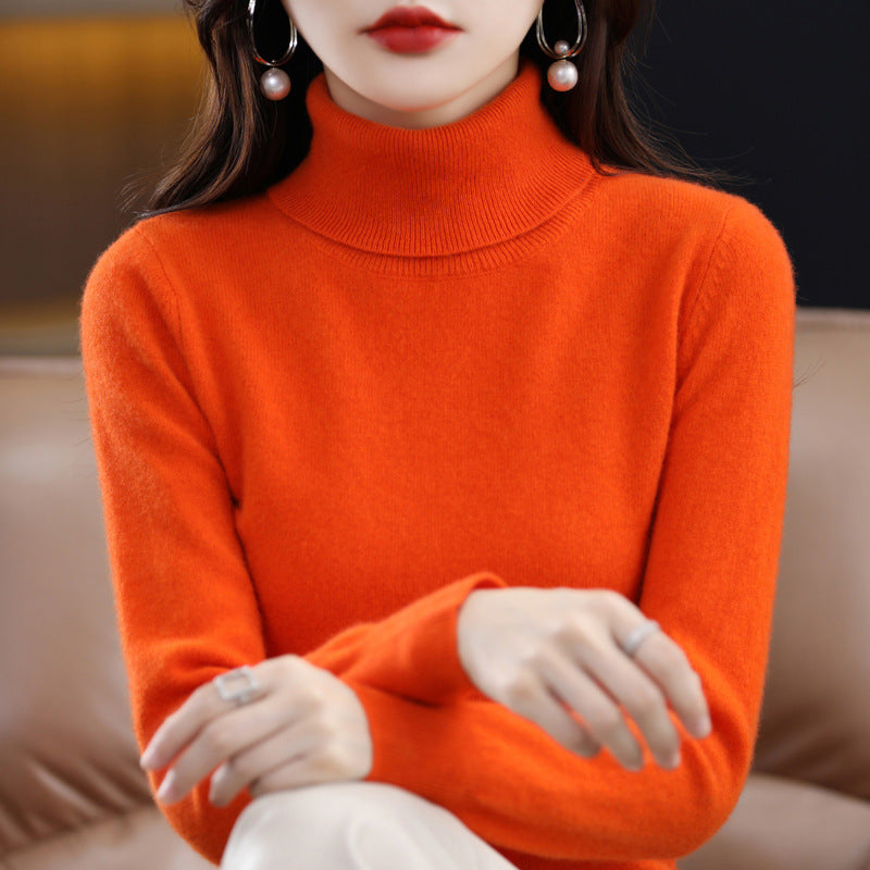 Veronica - Lässiger Rollkragenpullover mit Reverskragen für Damen