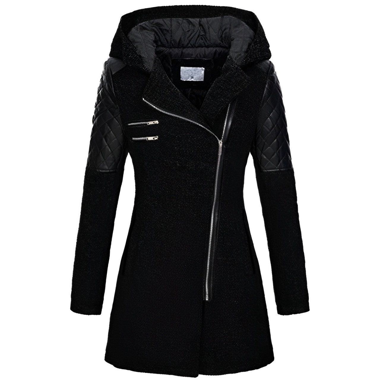 Chasity - Stilvoller warmer Mantel mit Kapuze für Damen