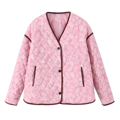 Katelyn - Lässige Patchwork-Steppjacke für Damen