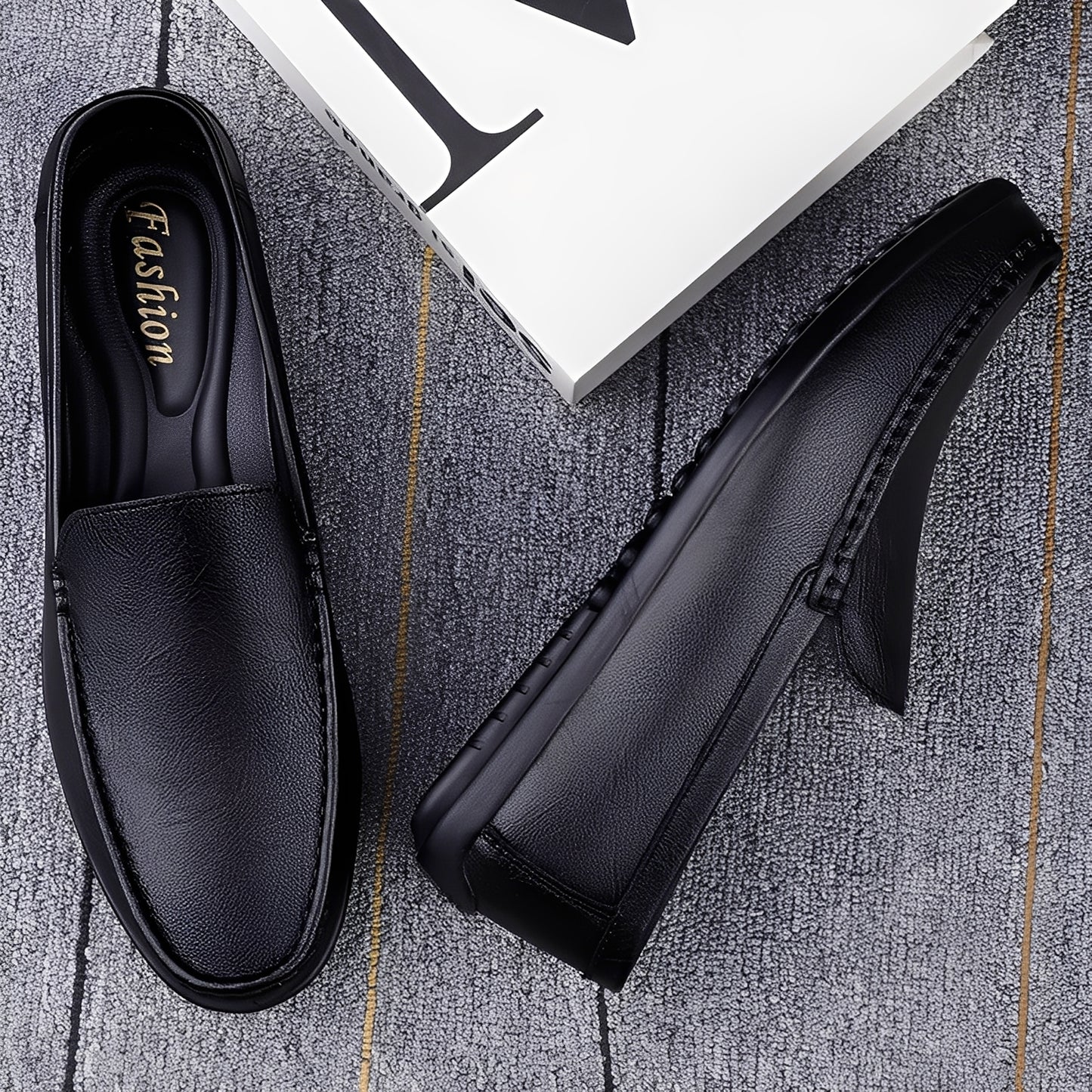 Seward - Lässige, formelle Leder-Slipper für Herren
