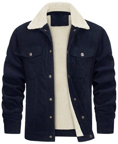 Mack - Klassische Cord-Plüschjacke für Herren