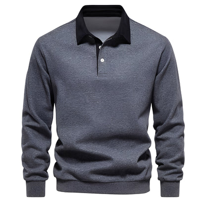 Shelton - Lässiges Langarm-Poloshirt für Herren