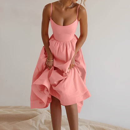 Selena - Fließendes Midikleid für Damen für den Weg zur Arbeit