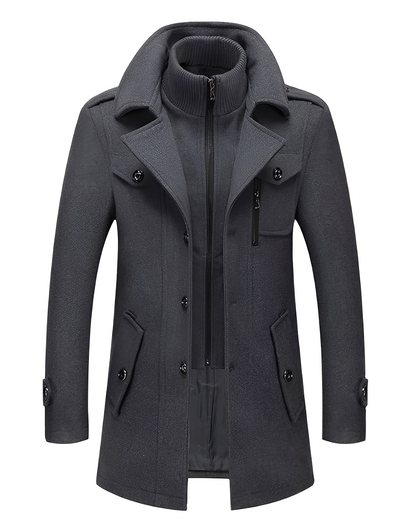 Galen - Stilvolle Jacke mit doppeltem Kragen für Herren