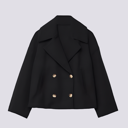 Bethney - Elegante kurze Wolljacke mit Reverskragen für Damen