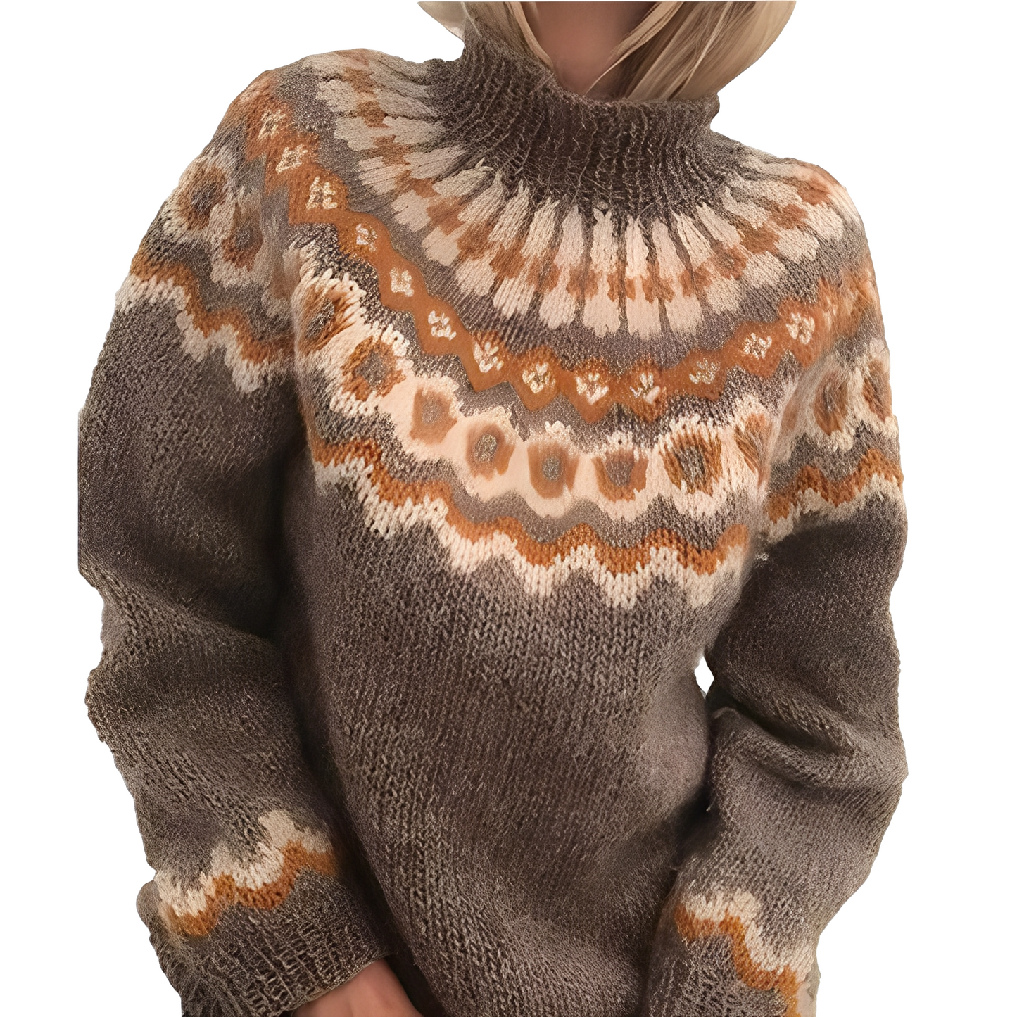 Charlee - Warmer, locker geschnittener Rollkragenpullover für Damen